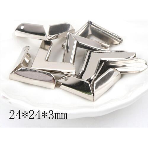 Metal Corners For Books Scrapbooking Photo Albums Menus Corner Protectors Metal Crafts DIY Ornament 24x24x3mm 20pcs