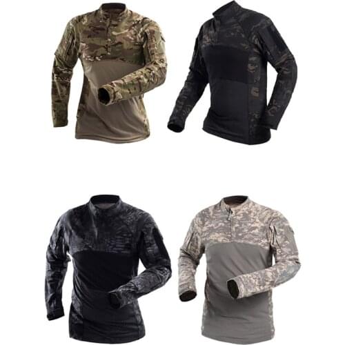 Tactical Kryptek Camouflage T Shirt Military Army Combat Shirts Camo Men Long Sleeve Quick Dry Outdoor Hiking Hunting G3 Shirt