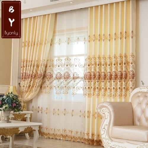 New Modern European Semi-shading Curtains for Living Dining Room Bedroom