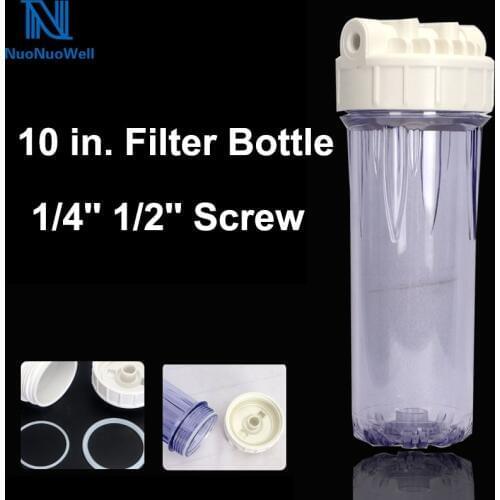 NuoNuoWell Transparent Filter Bottle 10'' Home Appliance Explosion-Proof Pre-filter Bottle Water Purifiers Accessories 1/4