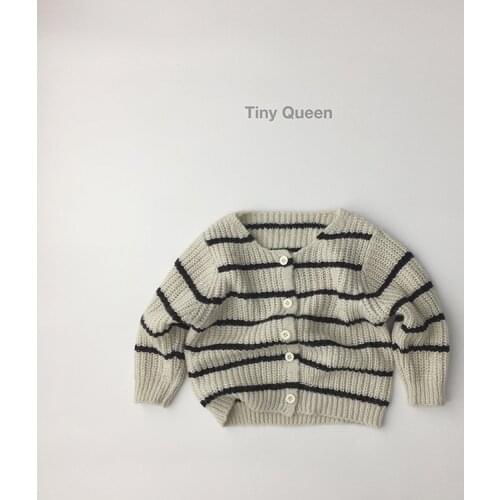 Fall Winter Boys Girls Sweaters Coat Knitwear Crew Neck Jacket Cardigan Striped Spring New 2021 Children Stripe Sweater Outwear