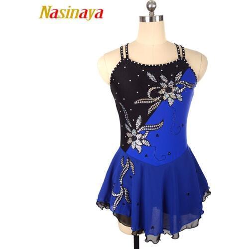 Nasinaya Figure Skating Dress Customized Competition Ice Skating Skirt for Girl Women Kids Gymnastics Performance Slip Dress
