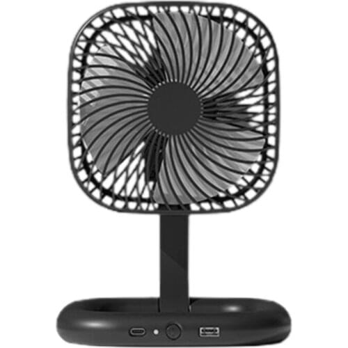 Portable Fan Mini Desktop Fan With 4500mAh Battery Quiet Operation 4 Speed Foldable USB Cable Powered Air Circulator Fan