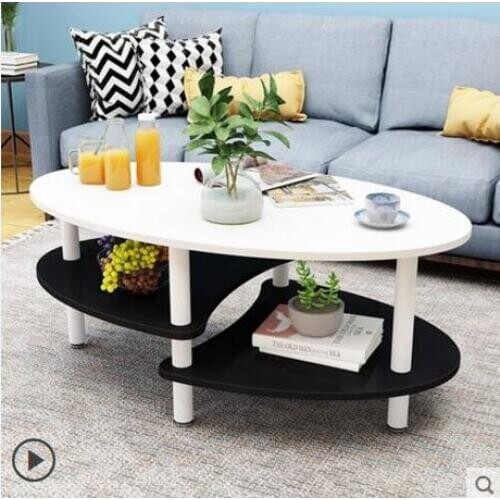 Simple and simple tea table simple modern sitting room tea table balcony Nordic oval small tea table small family creative econo