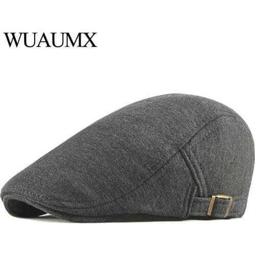 Unisex Retro Simple Berets Hat Men Women Cotton Sun Visors Solid Beret Caps Autumn Herringbone Flat Cap Chapeau Homme