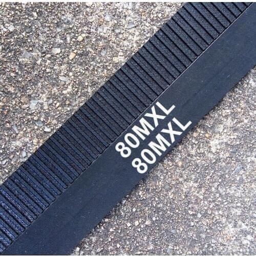 10 pieces/set Timing belt 80MXL025 Pitch 0.08"(2.032mm) length 203.2mm width 6.35mm B100 MXL 80 pulley T teeth 100 Closed-loop