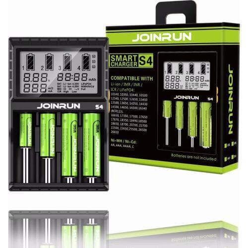 S4 Universal Intelligent Battery Charger LCD Display Speedy Smart Charger 4 Slot For 18650 26650 AA AAA 16340 14500 Battery