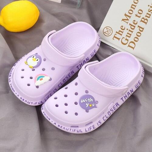 Summer Purple Garden Shoes Women Beach Slip on Loafer Sandals Woman Comfortable Soft Cute Clogs Slides Slippers Sandalias Mujer