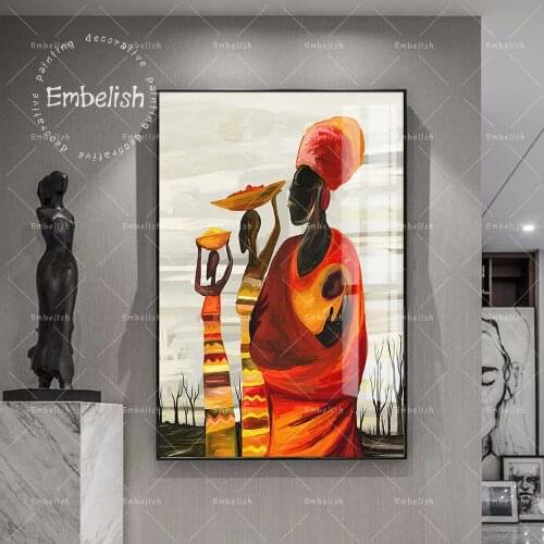 Embelish 1 Pieces Africa Women with Baby HD Print On Canvas Paintings For Living Room Home Decor Wall Art Pictures Large Posters