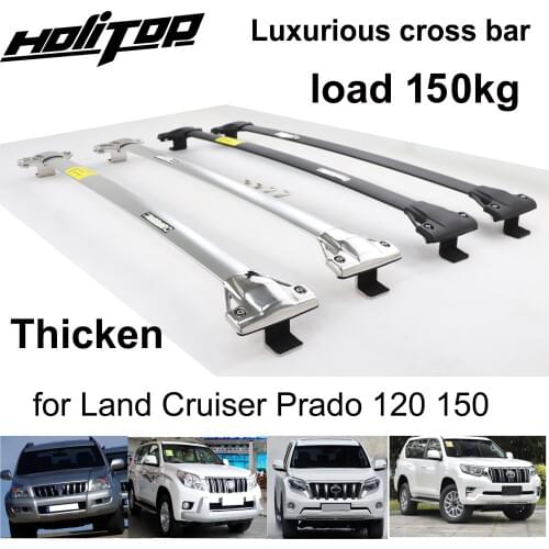 Thicken roof rack cross bar horizontal rail for Toyota Land Cruiser PRADO 120 and 150 series 2003-2020,newest design,load 150kg