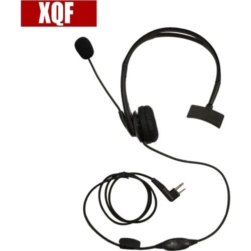 XQF Over-the-Head Earpiece Headset [Swivel Boom Microphone][Noise Cancelling] For Motorola Radio GP88 GP2000 GP300 Walkie Talkie