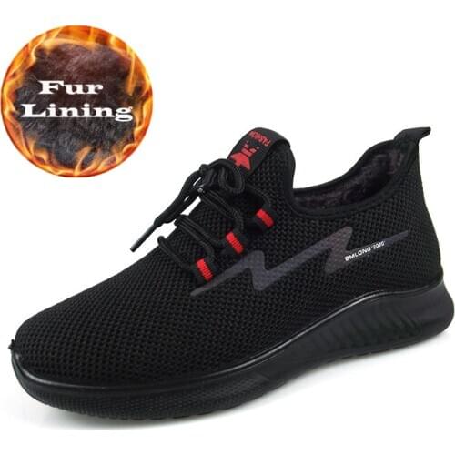 2020 Winter Women Sneakers Fashion Breathble Vulcanized Shoes Plush lining warm boots Lace up Black Casual shoes tenis de mujer