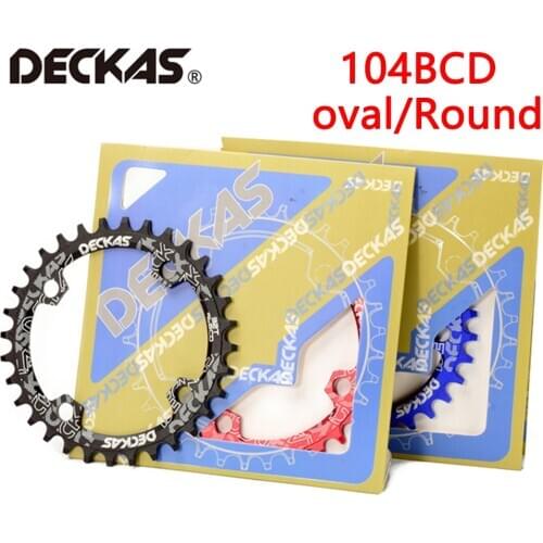 DECKAS 104BCD positive and negative tooth plate Narrow Wide Chainring MTB bicycle 32T34T 36T 38T Bike parts BMX parts Chainwheel