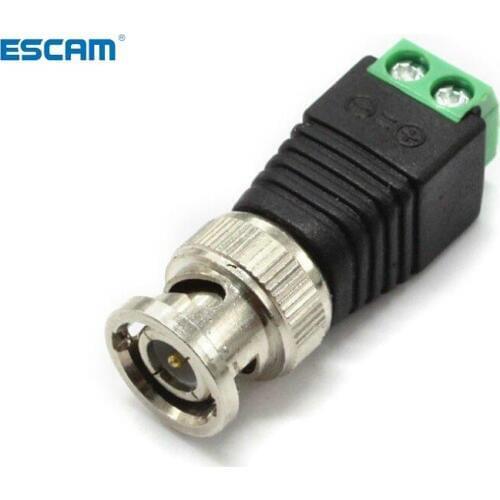 2pcs/lot Mini Coax BNC Connector UTP Video Balun Connector BNC Plug DC Adapter For CCTV Surveillance Camera