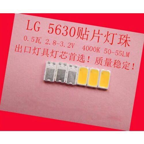 200piece/lot Highlight lg 3V 5630 SMD LED LEDs 4000K White light emitting diode