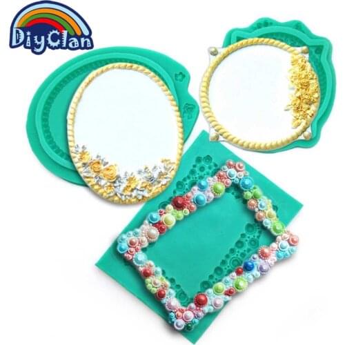 4 style mirror silicone fondant cake molds chocolate cupcake resin form cake tools for the kitchen baking frameworks