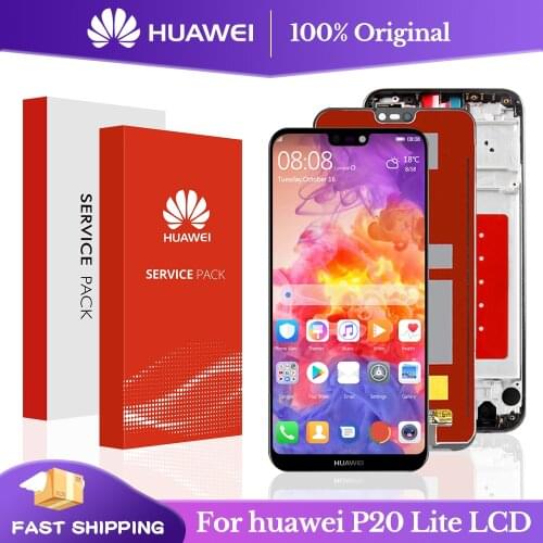 5.84"Original 2280x1080 IPS Display For HUAWEI P20 Lite Display Touch Screen with Frame Replacement P20 Lite ane-lx3 nova 3e LCD
