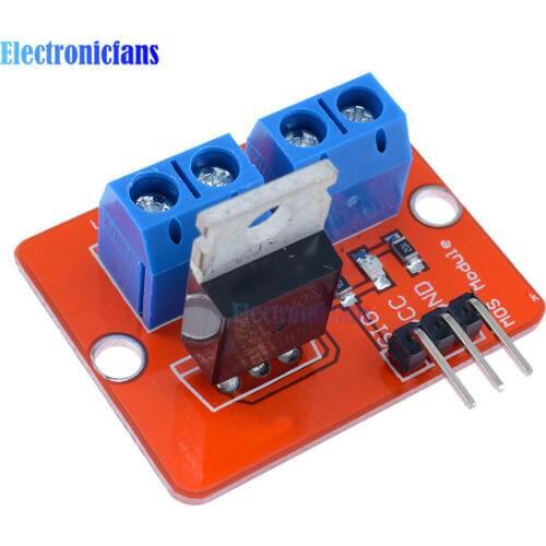 5PCS Top Mosfet Button IRF520 Mosfet Driver Module For Arduino MCU ARM Raspberry Pi 3.3v-5V IRF520 Power MOS PWM Dimming LED