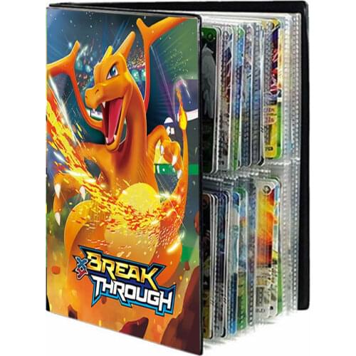 240Pcs pokemon card binder album pokemons map Anime Card Collectors Holder Book Loaded List Capacity Folder Toys For Gifts Kids
