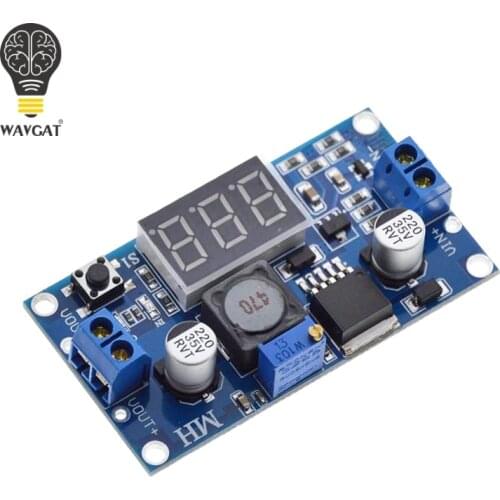 Free Shipping LM2596 BUCK 3A DC-DC Voltage Adjustable Step-Down Power Module + Blue LED Voltmeter WAVGAT