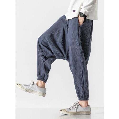 New Casual Men‘s Wide Leg Pants Streetwear Male Jogger Sweatpants Big Size Loose Trousers Men Harajuku Ankle Length Pants 5XL
