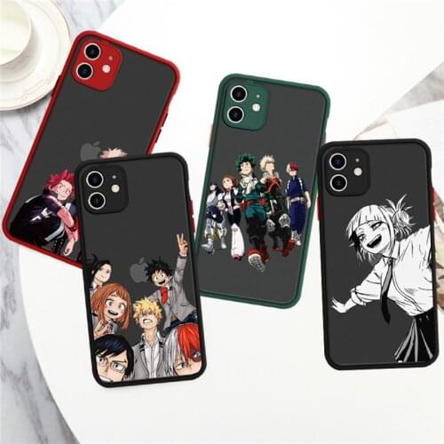 Anime My Hero Academia Deku Bakugou Boku No Hero Academia Bumper Phone Case for Iphone 12 11 Pro 8 7 Plus X XS MAX XR SE2 Cover