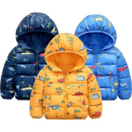 Baby Boys Outwear Down Jacket For Girls Cartoon Animal Coat Zipper Multiple Styles And ColorsWinter Childrens Hooded Clothing