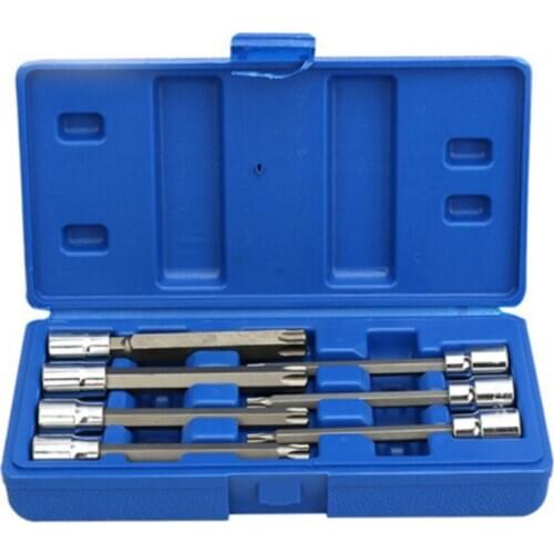 Hot 7Pcs/Set 3/8 Inch Socket Tool Set Drive Extra Long Torx Star Bit Sockets Set T25 T30 T40 T45 T50 T55 T60 Hand Tools