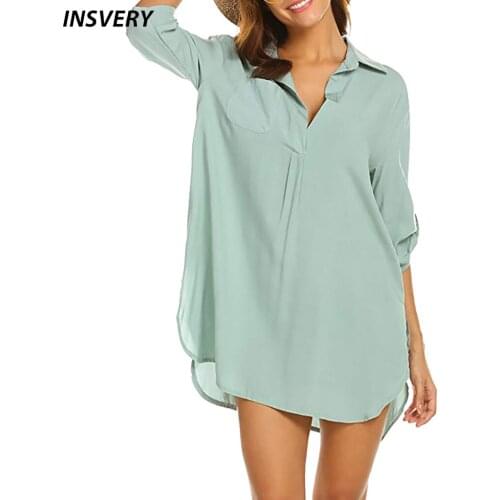 Женские короткие рубашки INSVERY China At AliExpress