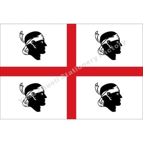 Italy of the Sardinia of Flag 150X90cm (3x5FT) 120g 100D Polyester Double Stitched High Quality Banner Free Shipping