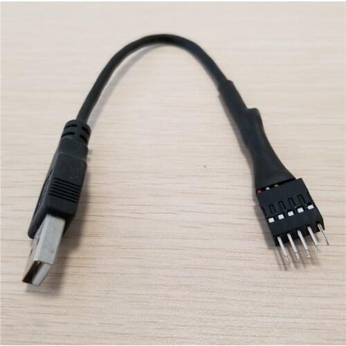 PC computer motherboard Internal USB 9pin Male to External USB A Male data extension cable shielding 20cm