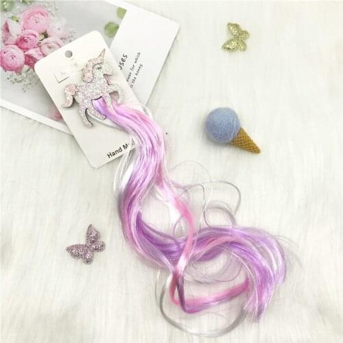 Cute Girls Hairpin Child Twist Hair Clip Simple Barrette Unicorn Cartoon Hair Rope Accessories Kids Wig Rope Hair Head Wear