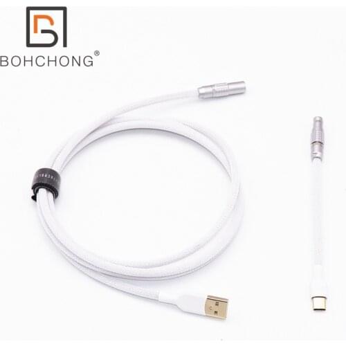 OB Aviator Double Sleeved 7 Cores Paracord and PET Type C Mini Micro Cable for Keyboard USB Cable