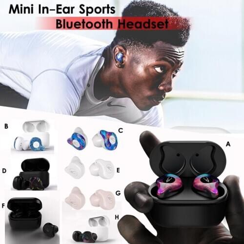 New Mini BLuetooth Earphone Port Cordlet TWS Bluetooth 5.0 Earphone Port Wireless Earbuds Stereo In Ear Waterproof For Phone HD