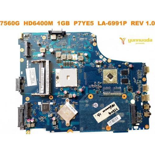 Original for ACER 7560G laptop motherboard 7560G HD6400M 1GB P7YE5 LA-6991P REV 1.0 tested good free shipping