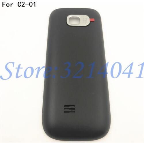 Original Back Plastic Battery Cover For Nokia C2-01 Battery Back Door Cover Case Housing+Logo