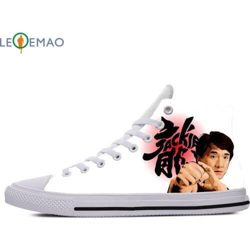 Custom Spring Autumn Canvas Shoes Jackie Chan High Quality Handiness Flats Mens Casual Shoes Comfortable Big White Zapatillas