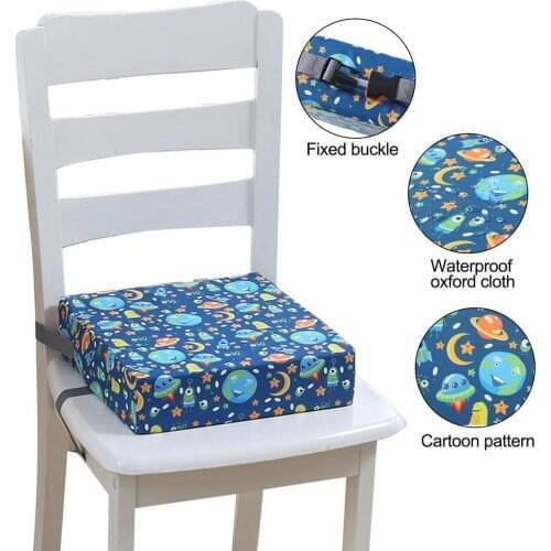 Kids Increased Chair Pad Modern Removable Linen Cushion Baby Anti-skid Baby Dining Chair Thick Mat Table Chair Cushion Booster