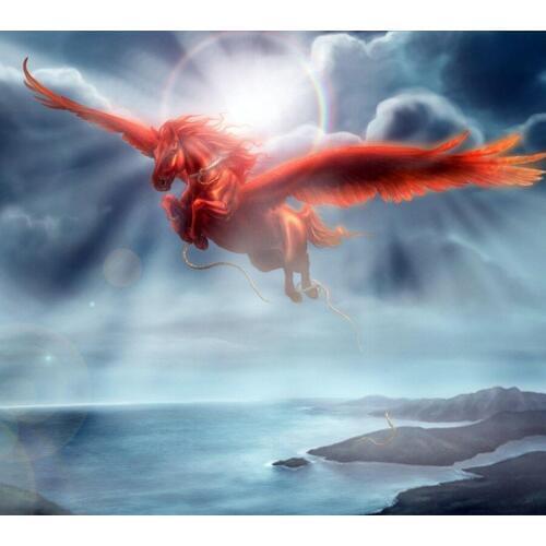 Full drill diamond painting diamond embroidery hobbies and crafts The red flying horse pictures of crystals diamond mosaic A174R