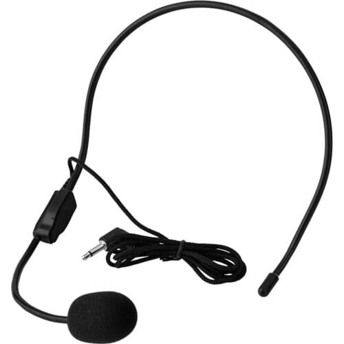 Wired Headset With Microphone Portable Headworn Headphone Amplifier Speaker Head Mic For Loudspeaker Lecture Teach