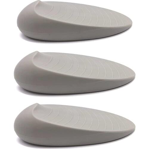Door Stoppers Rubber Door Stop, Door Wedge Stoppers Heavy Duty Door Jam, Door Stops with Door Holder (3 Pack Gray)