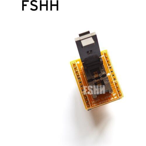 Pitch=0.65mm Size=3mmX2mm QFN8 to DIP8 programmer adapter WSON8 MLF8 DFN8 IC Socket(Flip test seat)