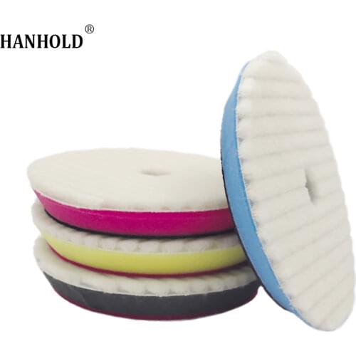 Wool Car Polishing Pads Woollen Buffing Pad Finish Polishing Disc Car Polish Buffing Pads 150mm Car Polisher Buffing Waxing Tool