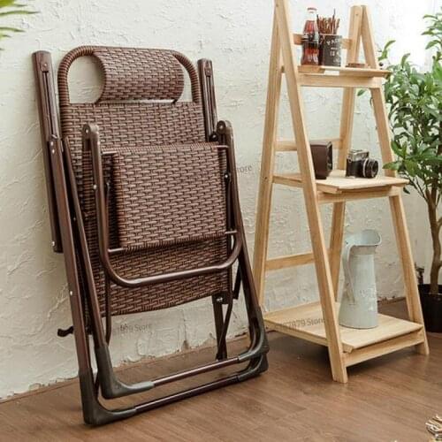Lounge chair folding lunch break portable lunch break chair sit lie dual-purpose siesta chair home elderly sandals wicker chair