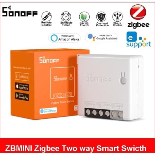 SONOFF MINI Zigbee 3.0 DIY Smart Switch Two Way Switch APP Remote Control Work With SONOFF ZB Bridge Smartthing Alexa Smart Home