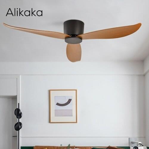 Modern Low Profile White Ceiling Fan Without Light Dc Ceiling Fan With Remote Control Decorative Home Fan No Lamp 220v