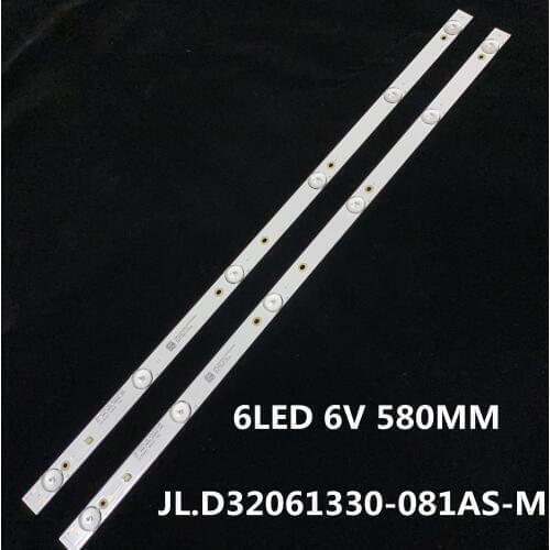 10pcs / lot 6LED LED backlight strip for 32 inch JL.D32061330-081AS-M E348124 MS-L1343 L2202 L1074 V2 2-6-3030-300MA-36V