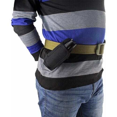 Tactical Flashlight Pouch Holster 360 Degrees Rotatable Belt Torch Case Cover Clip for Lighting Survival Kit Hunting Accessories