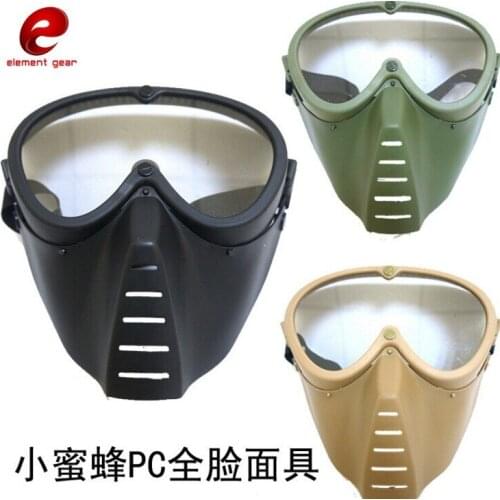 Outdoor man CS field defense PC mask tactical military fans equipped with water bombs, guns, masks, small mud bees
