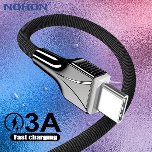 USB C Cable For Samsung Xiaomi mi Redmi Realme Oneplus Huawei A50 A51 USBC Fast Charge Cord Mobile Phone Data Charger Wire 2m 3m